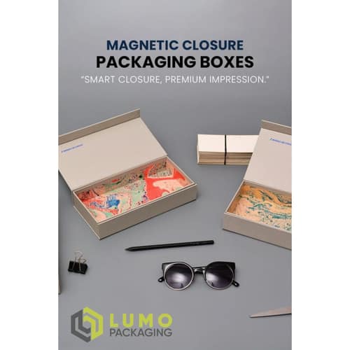 Grey Magnetic Box with Marble Interior
