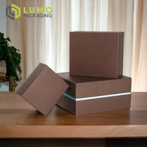 Brown Luxury Magnetic Closure Box