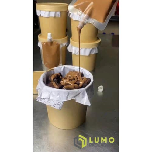 Kraft Paper Tub with Sauce Pouch