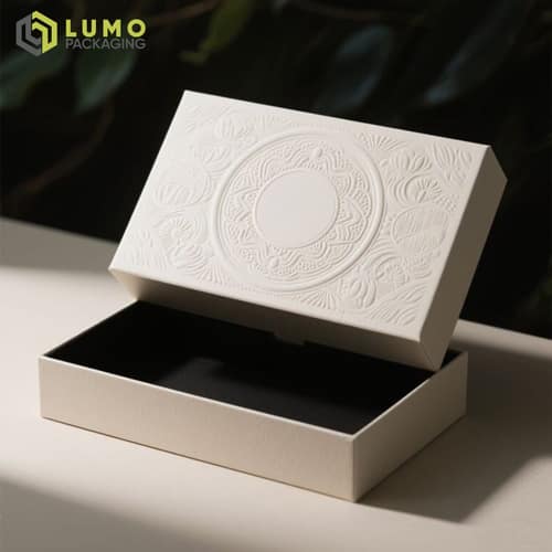 Embossed White Gift Rigid Box